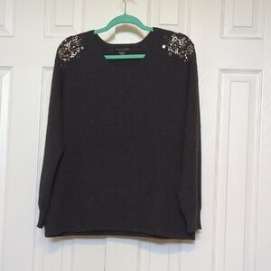 Lauren Hansen Black Cashmere Sweater XL